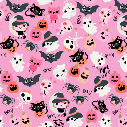 NOT SCARY NT 26501 BOOS WITH BOWS PINK