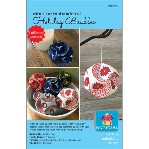 EMBROID CD HOLIDAY BAUBLES