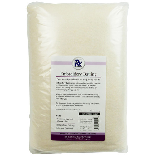 EMBROIDERY BATTING 60"x 3yd