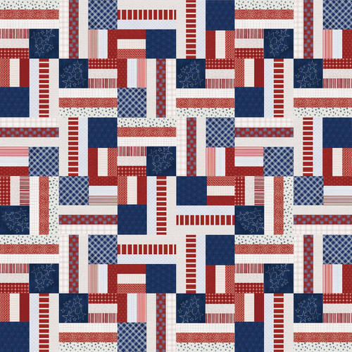 AMERICAN PATCHWORK 120 22200 RED/WHITE/BLUE