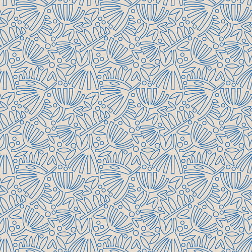 MILLEFLEUR 120 22558 BLUE/CREAM