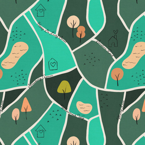 HOME SWEET HOME 120 23863 TEAL/DK GREEN