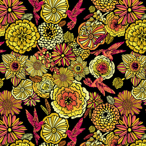 GRANDMOTHER'S GARDEN 120 24016 ORANGE/YELLOW