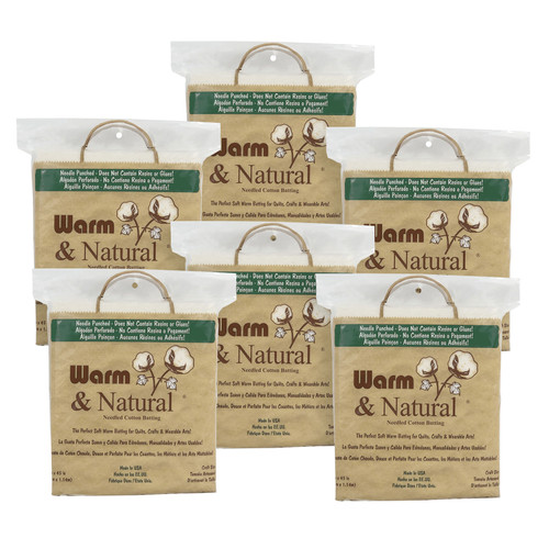 BATTING WARM & NAT 34"X 45" PK OF 6 EA