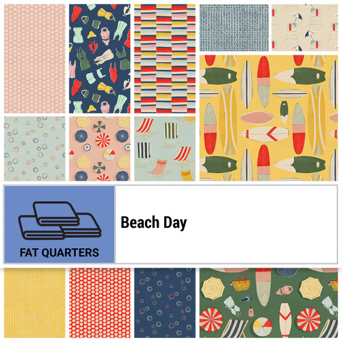 FAT QTR BEACH DAY (14) PK OF 5 EA