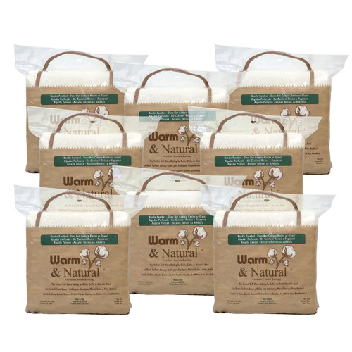 BATTING WARM & NAT 72"X 90" CS OF 8 EA