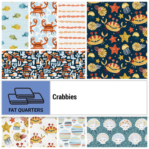 FAT QTR CRABBIES (10) PK OF 5 EA