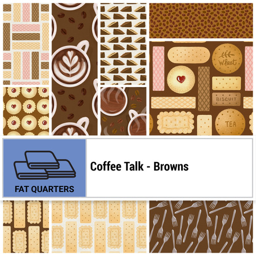 FAT QTR COFFEE TALK BROWN (10) PK OF 5 EA
