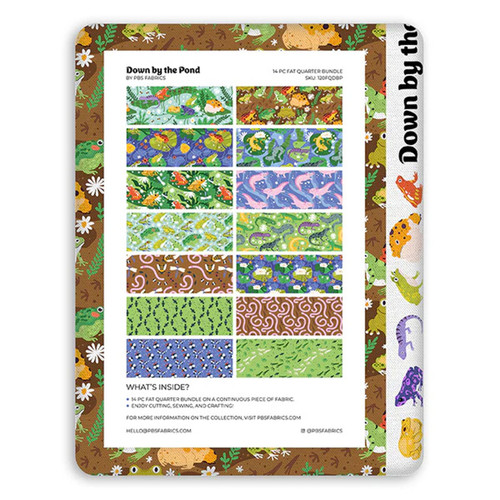 FAT QTR DOWN BY THE POND (14) PK OF 5 EA