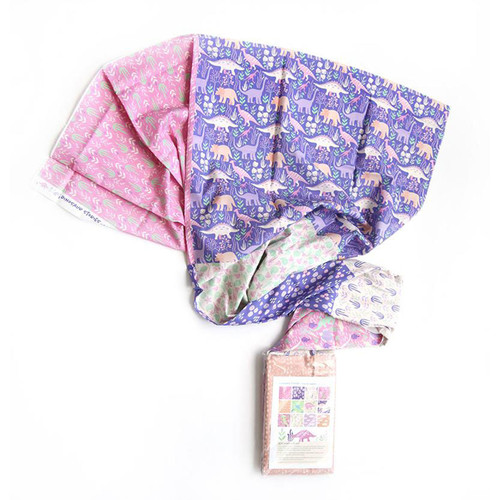 FAT QTR DINOSAUR STORIES PINK (12) PK OF 5 EA