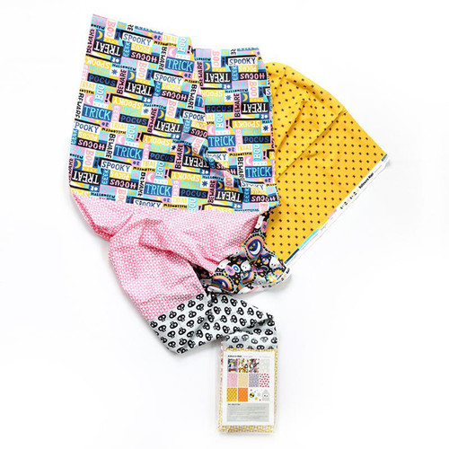 FAT QTR HALLOWEEN NIGHT BLACK (9) PK OF 5 EA