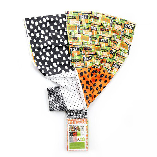 FAT QTR HALLOWEEN NIGHT GREEN (9) PK OF 5 EA