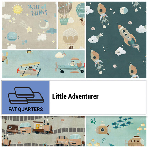 FAT QTR LITTLE ADVENTURER (6) PK OF 5 EA