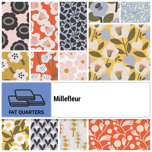 FAT QTR MILLEFLEUR (14) PK OF 5 EA