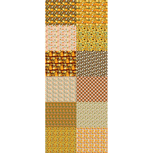 FAT QTR PUMPKIN SPICE (12) PK OF 5 EA