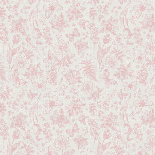 GARDEN DREAMS 183 25337 LT CORAL ON WHITE 118"