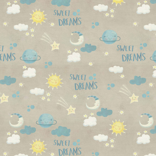 LITTLE ADVENTURER 350 22977 TAUPE/LT BLUE DBL GAUZE 50"