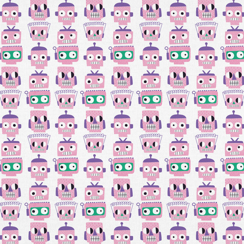 ROBOTS IN ORBIT 350 23794 PURPLE DBL GAUZE 50"