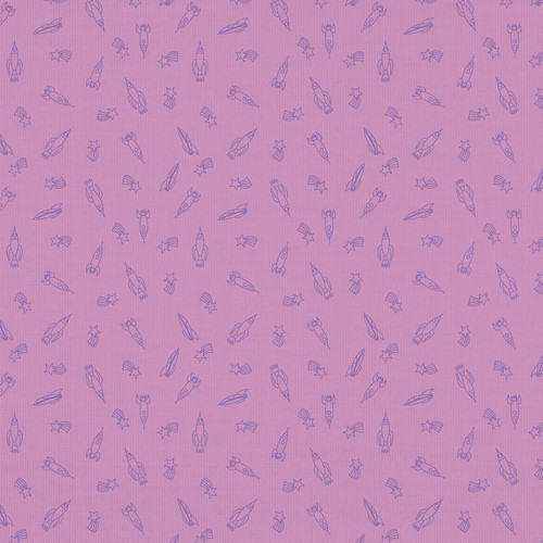 ROBOTS IN ORBIT 350 23821 PURPLE DBL GAUZE 50"