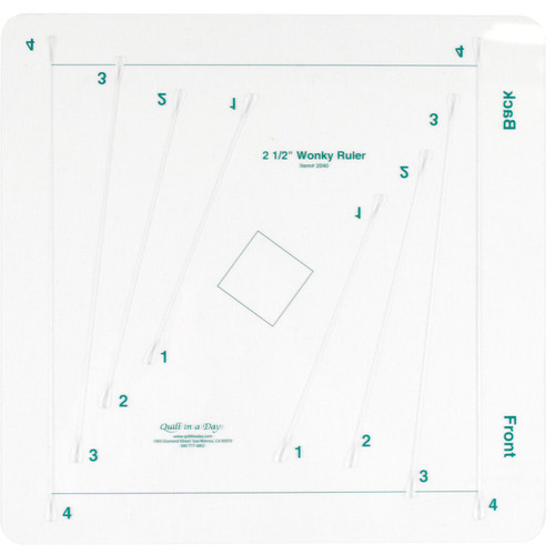 RULER STRIP WONKY 2.5" (WITH TWISTED LOG CABIN PATTERN)