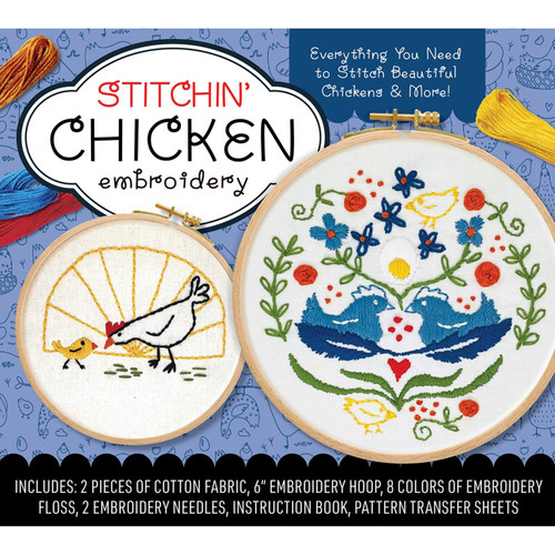 KIT EMBROID STITCHIN CHICKEN