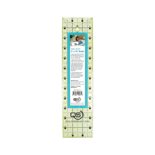 RULER 3"x 12" NON-SLIP PK OF 3 EA