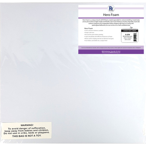 FOAM WHITE CREATIVE  EVA 2mm 3ct 23.5" x 23.5"