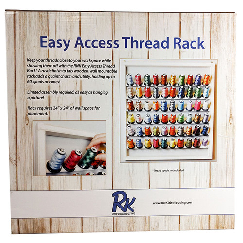 WHITE-WASHED WOODEN THREAD RACK