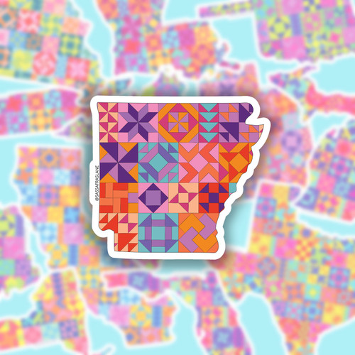 STICKER STATE QUILT AR PK OF 6 EA