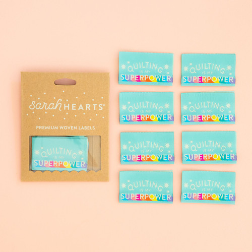 SEW IN LABEL 8ct QUILTING IS MY SUPERPOWER PK OF 6 EA