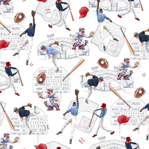 CUDDLE SS BATTER UP NAVY DIGITAL 60"