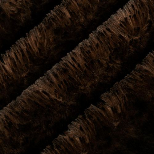 CUDDLE LUXE ARCTIC FOX BLACK COFFEE 60"