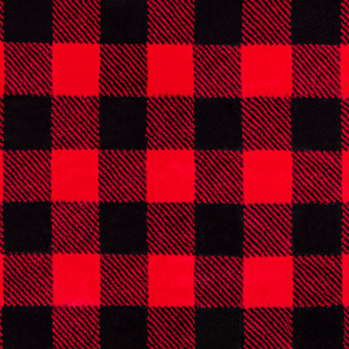 CUDDLE LUXE BUFFALO CHECK SCARLET/BLACK 60"