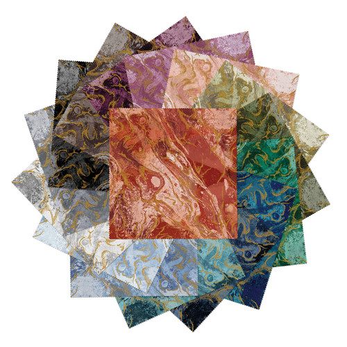SQUARES 10" MARBLED EARTH (42) MIN QTY: 3 EA