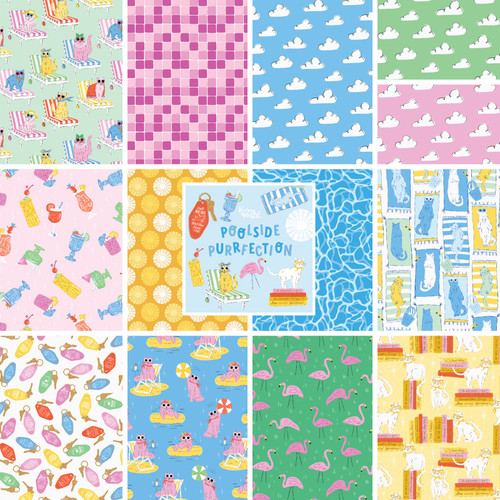 SQUARES 10" POOLSIDE PURRFECTION (42)
