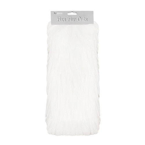 FUN FUR CUT GORILLA WHITE (6) EXTRA LONG PILE 9" x 12"