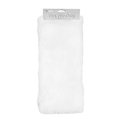 FUN FUR CUT GRIZZLY WHITE (6) SHORT PILE 9" x 12"