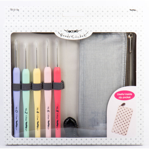 SUCRE BEAD CROCHET HOOK SET 6pc CUSHION GRIP