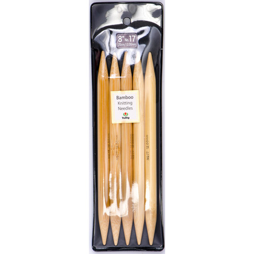 KNIT NEEDLES BAMB D P sz17 8"