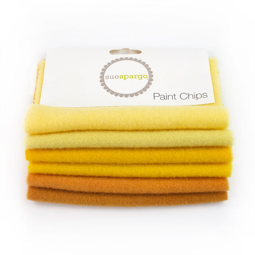 PAINT CHIPS 5" x 5" SOLID WOOL YELLOW 6ct PK OF 3 EA