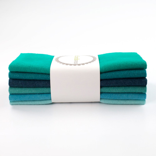 FAT 16th SPARKLE WOOL BUNDLE TEAL 6ct PK OF 3 EA