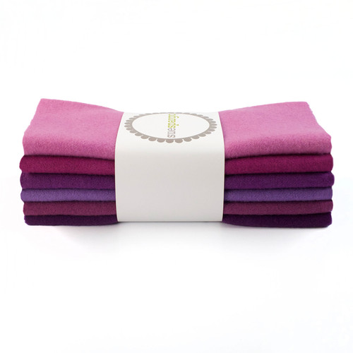 FAT 16th SOLID WOOL BUNDLE VIOLET 6ct PK OF 3 EA