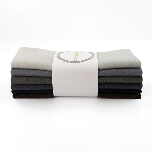 FAT 16th SOLID WOOL BUNDLE GREY 6ct PK OF 3 EA