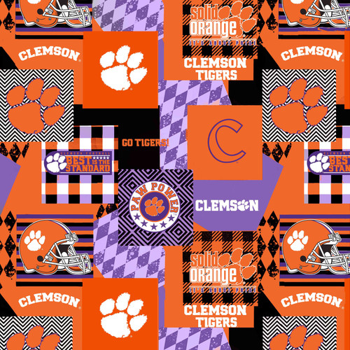 COLLEGE MINKY PRT CLEMSON (CLE) 60"