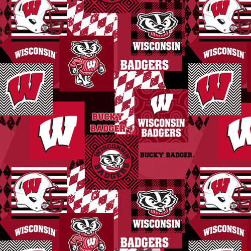 COLLEGE MINKY PRT 1367 WISCONSIN 60"