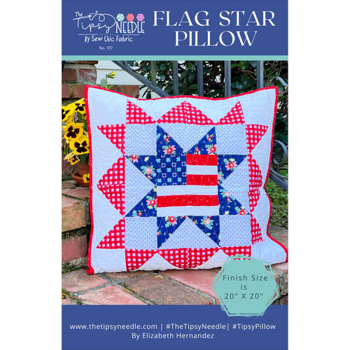 PATTERN FLAG STAR PILLOW