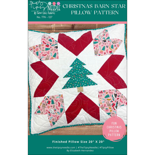 PATTERN BARN STAR CHRISTMAS PILLOW