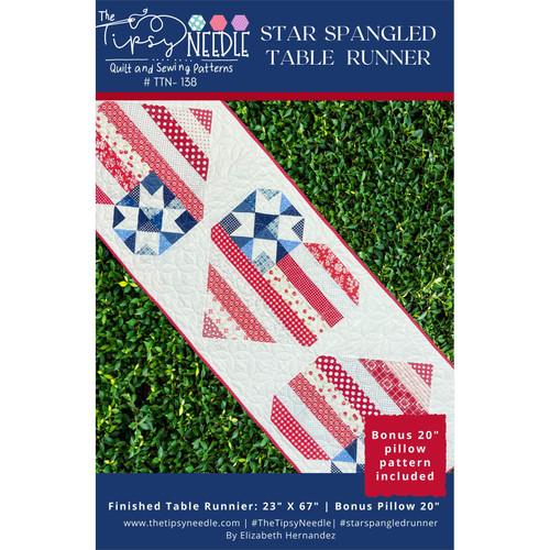 PATTERN STAR SPANGLED TABLE RUNNER