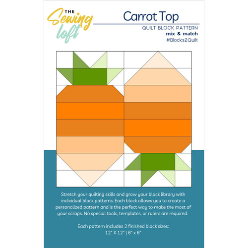 PATTERN BLOCKS2QUILT CARROT TOP PK OF 6 EA