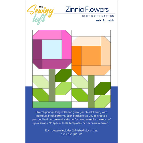 PATTERN BLOCKS2QUILT ZINNIA PK OF 6 EA